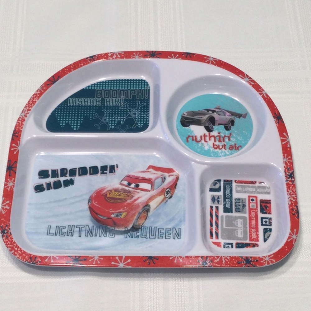 Disney/Pixar Lightning McQueen Compartment Plate Four Sections​